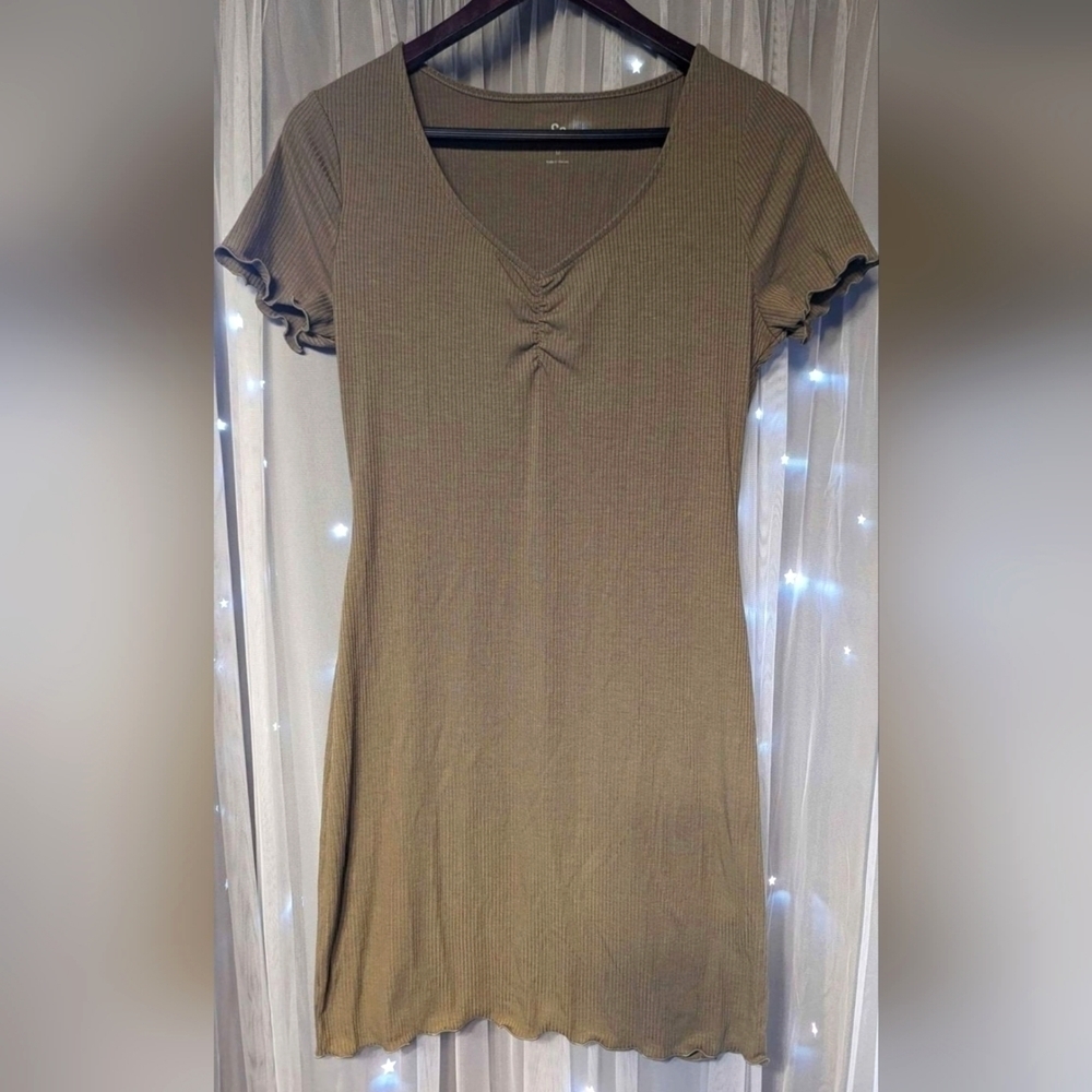 SO Olive Green Bodycon Dress Size Medium